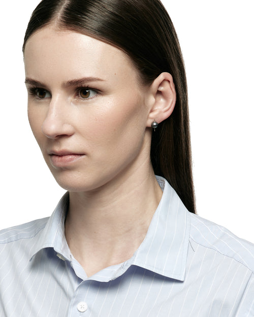 Composition III Pearl Earring- Black