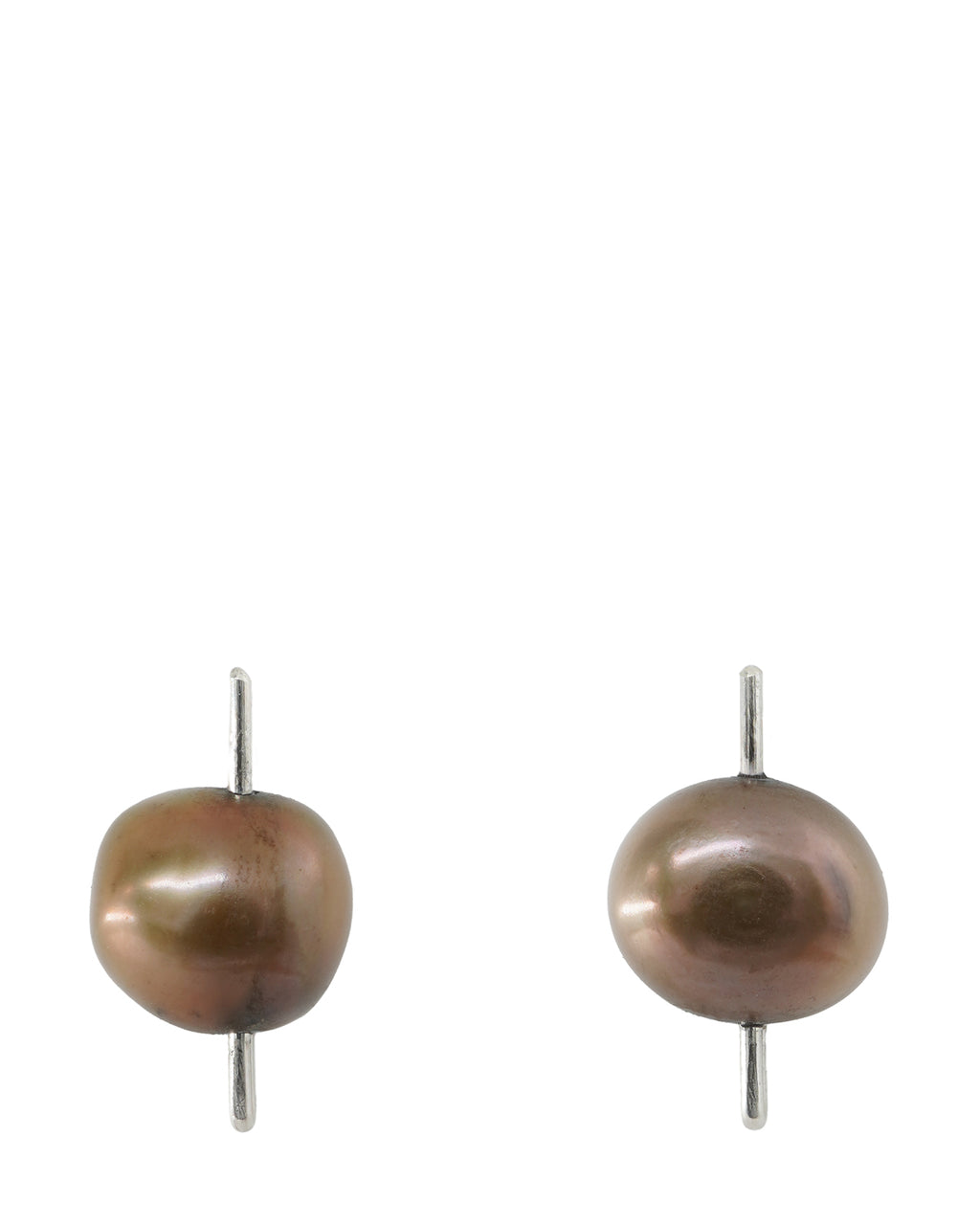 Composition III Pearl Earring- Golden Brown