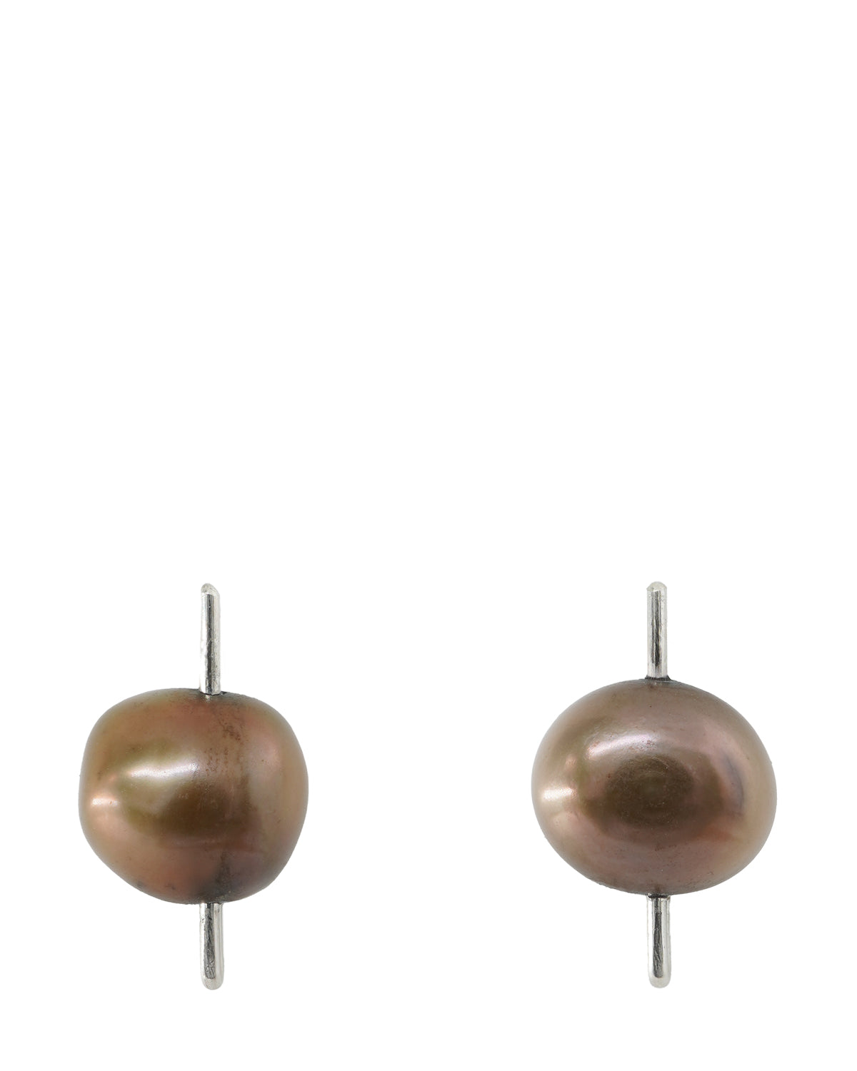 Composition III Pearl Earring- Golden Brown