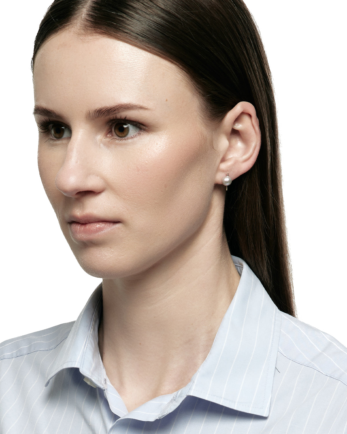Composition III Pearl Earring- Silver