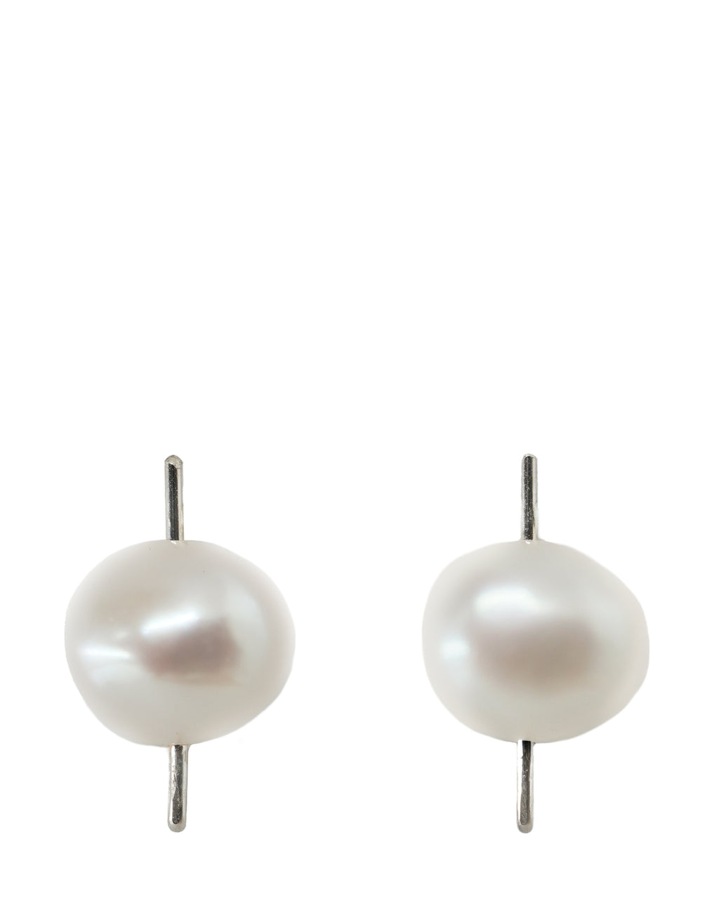 Composition III Pearl Earring- White