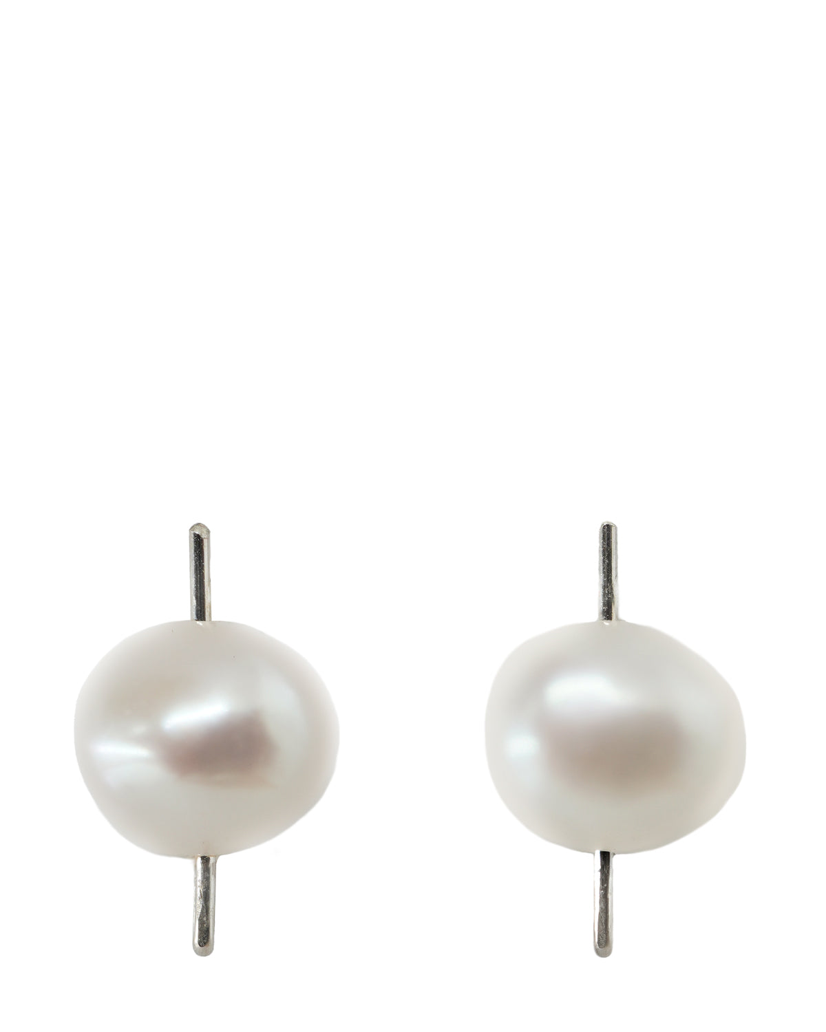 Composition III Pearl Earring- White