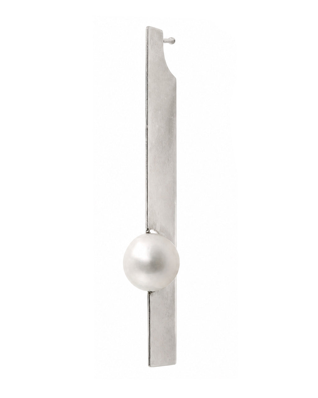 Composition II Silver & Pearl Earring