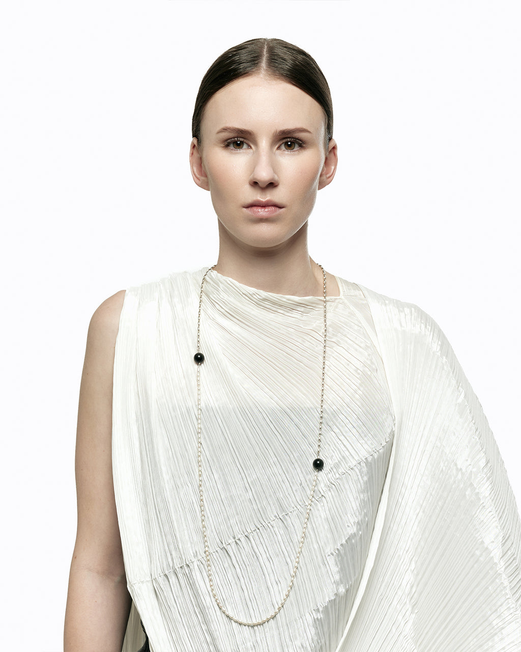 Duo Silver & Pearl Necklace