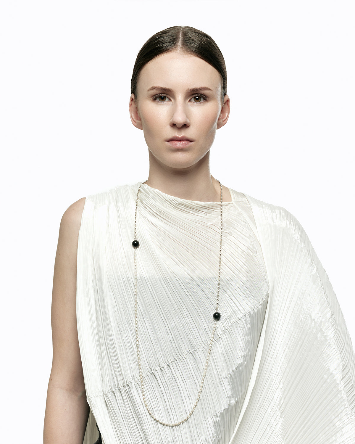 Duo Silver & Pearl Necklace