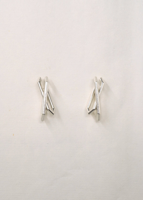 Earring - Bone II02 - Silver
