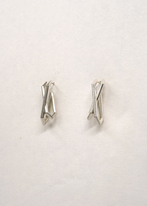 Earring - Bone II02 - Silver