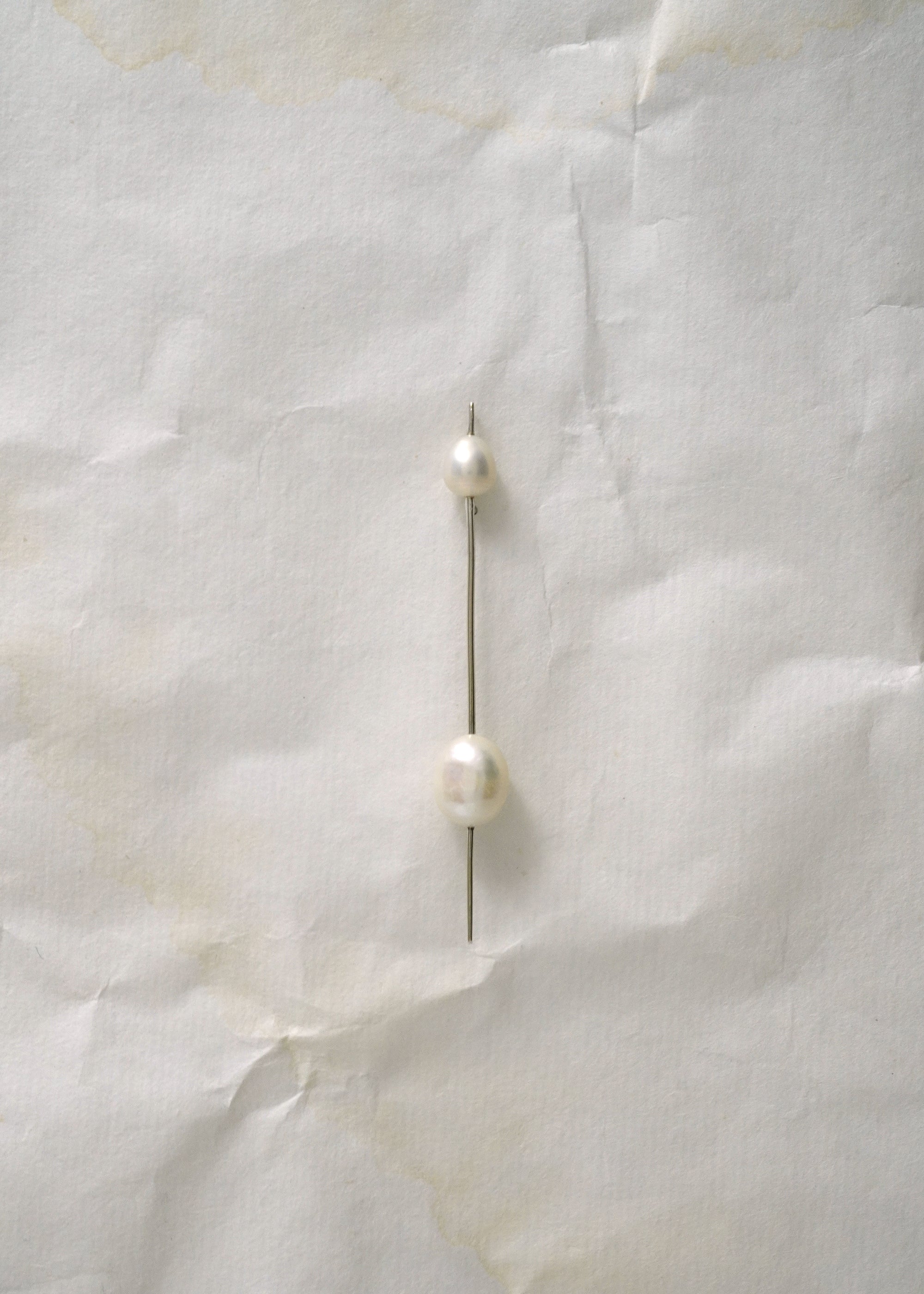 Silver & Pearl Earring- Composition I