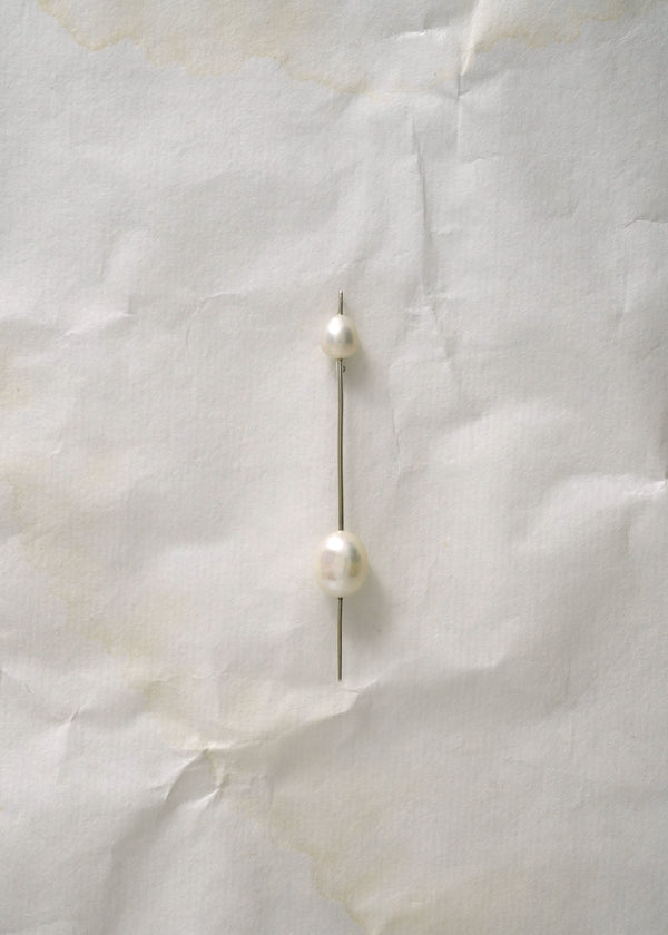Silver & Pearl Earring- Composition I