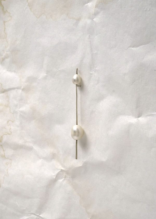 Silver & Pearl Earring- Composition I