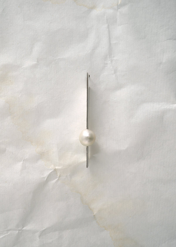 Silver & Pearl Earring- Composition II