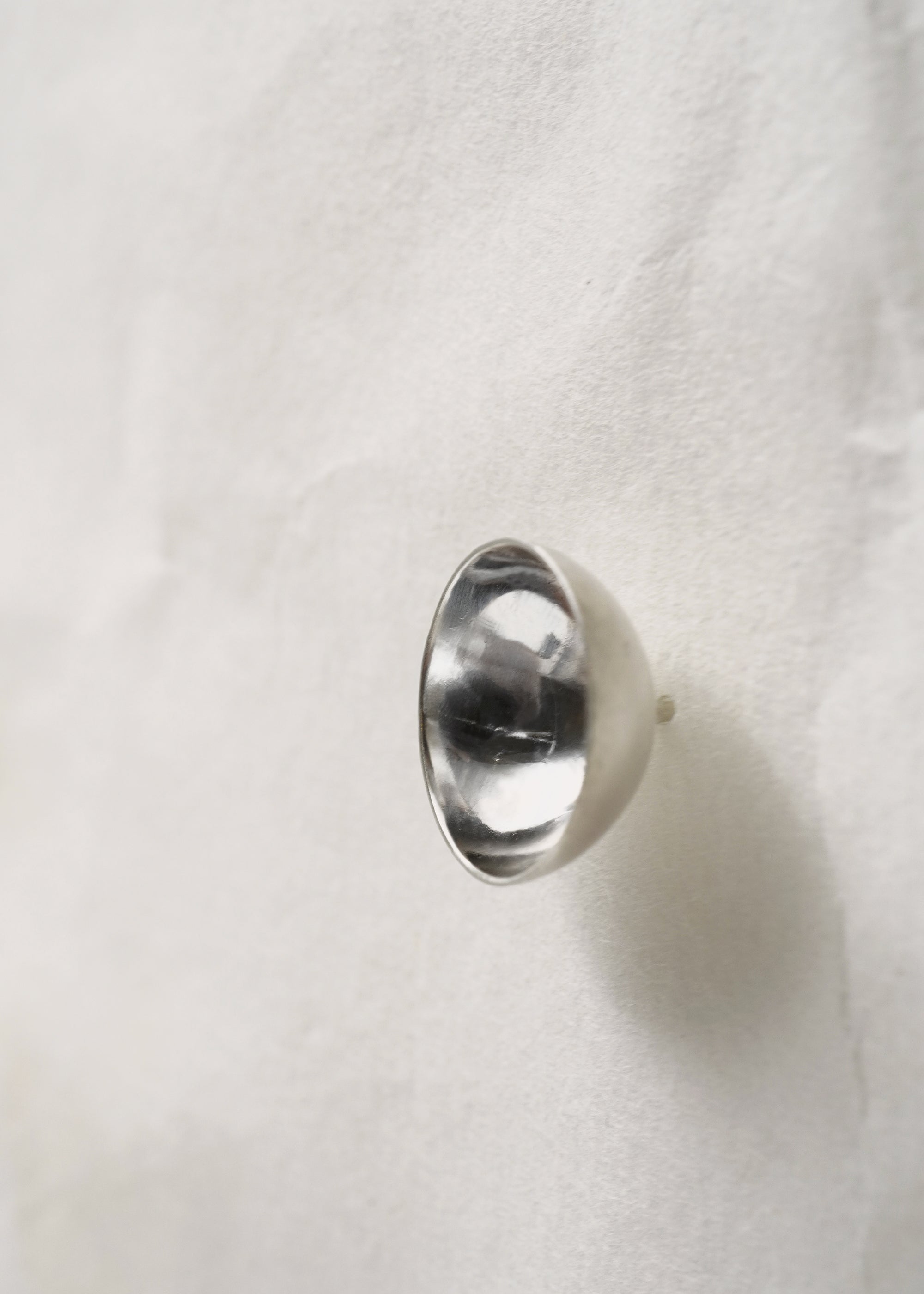 Earring - Dome Silver
