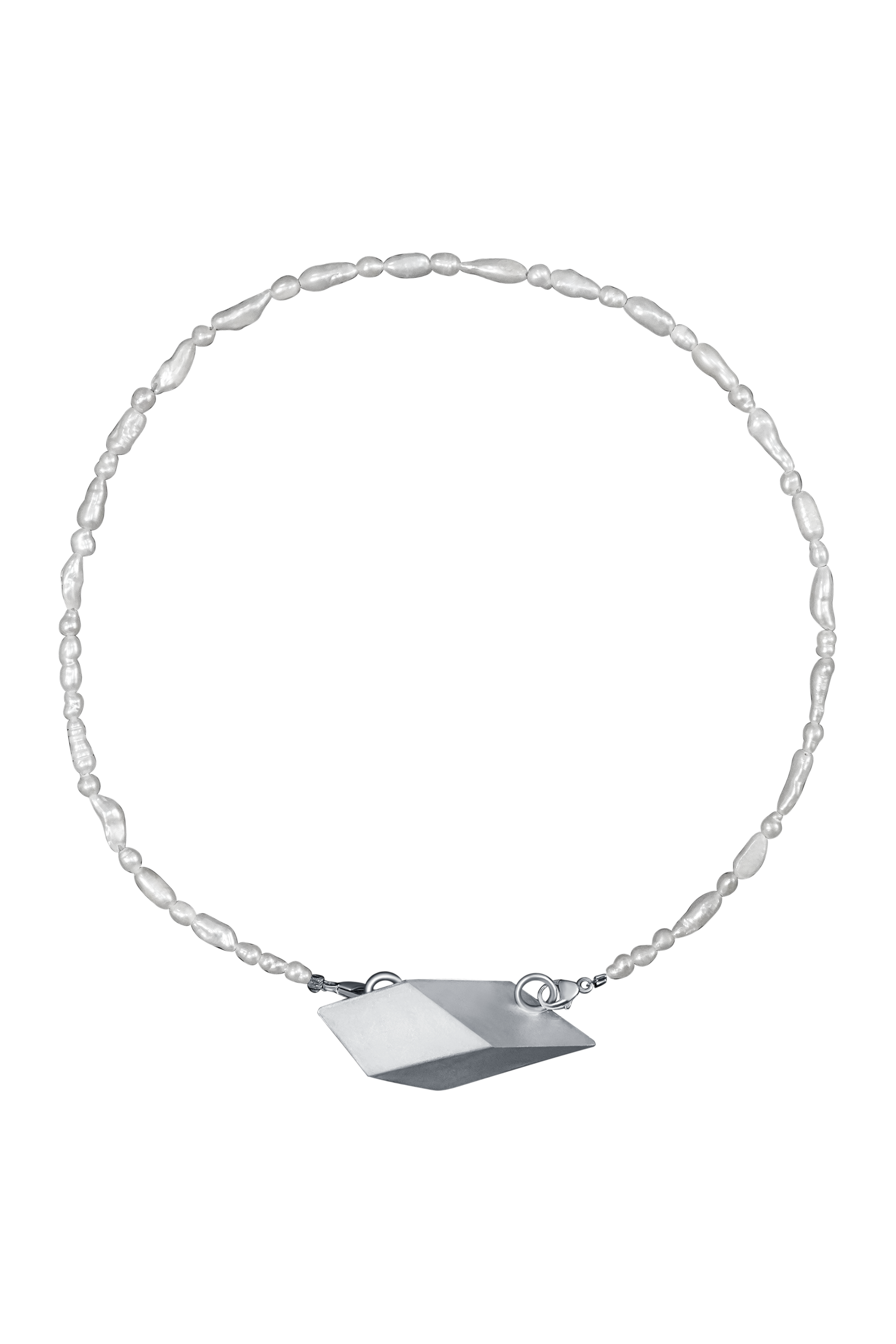 Pearl Necklace & Silver Pendant- Anna Necklace III