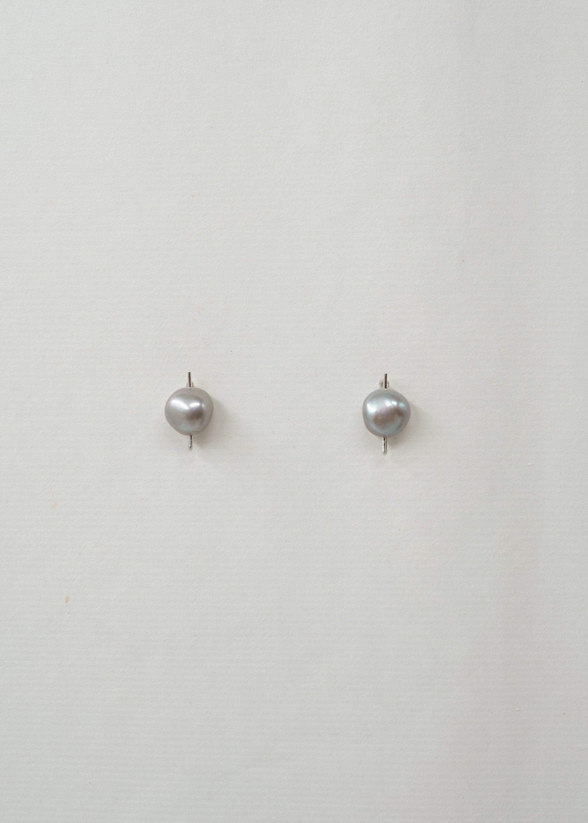 Silver & Pearl Earring- Composition III