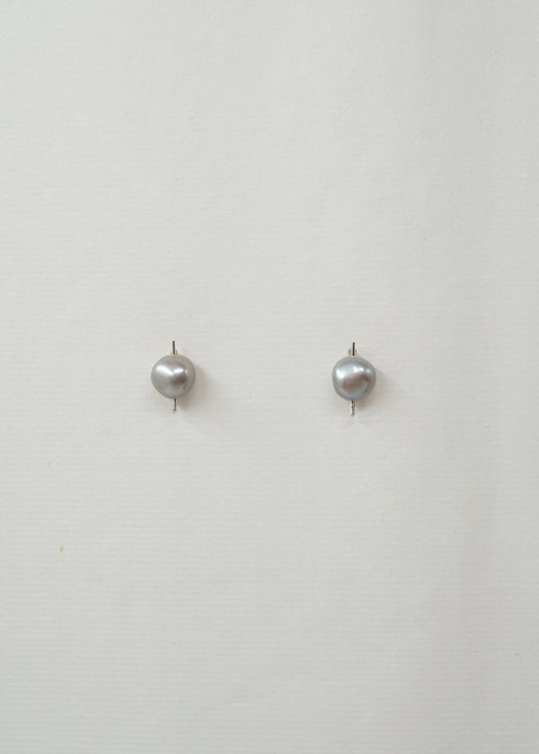 Silver & Pearl Earring- Composition III