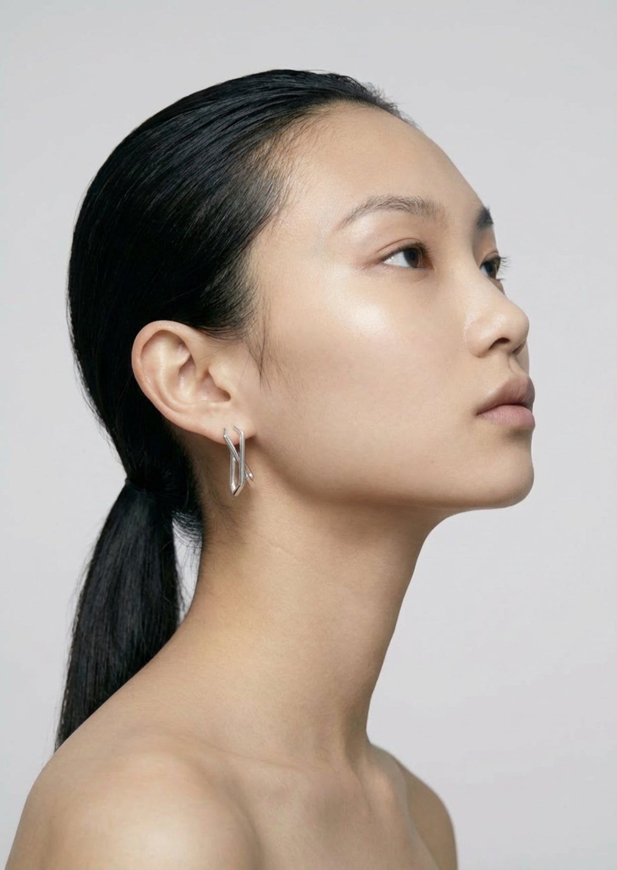 Earring - Bone II02 - Silver