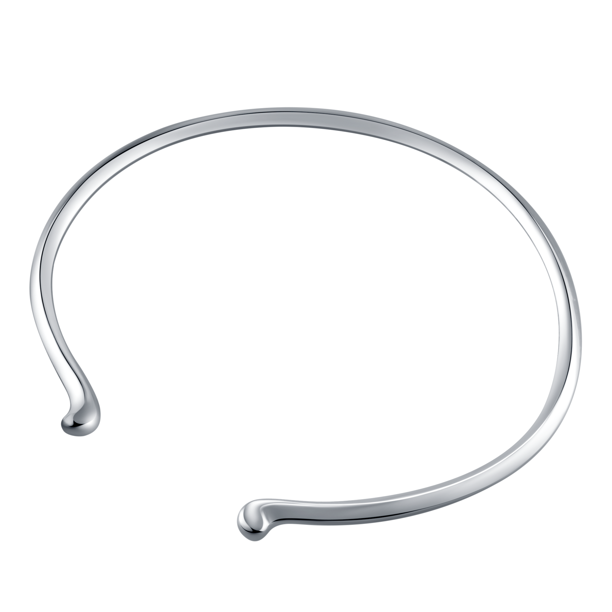 Silver Bangle- Lotus