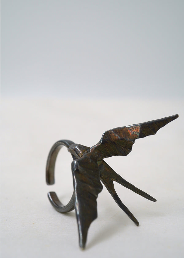 Silver Statement Ring - Rise I- Oxidised