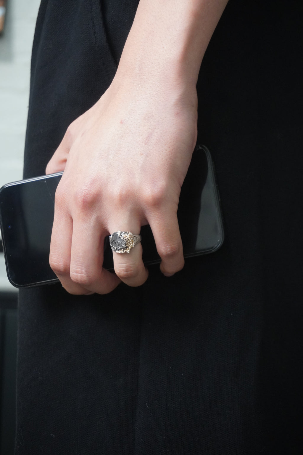Silver Signet Ring - Signet I Dark
