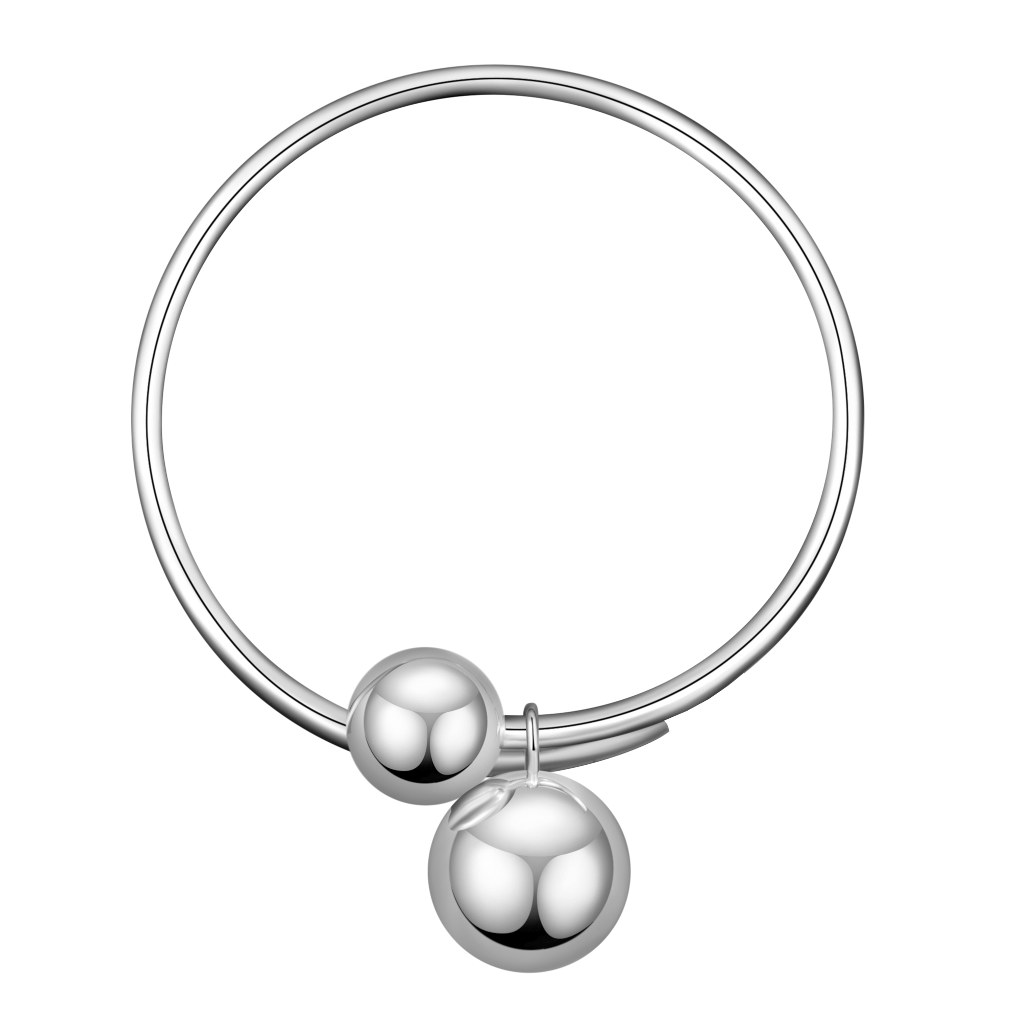 Silver Ball Bangle- Tahara