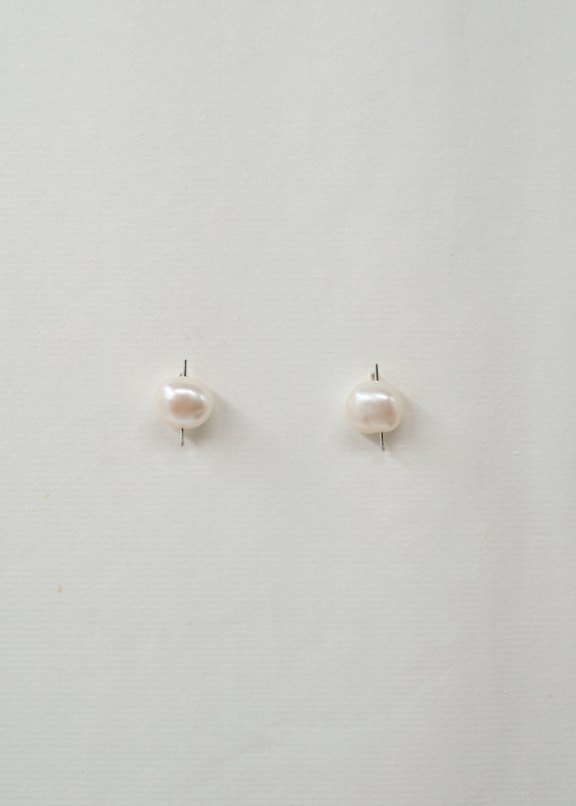 Silver & Pearl Earring- Composition III