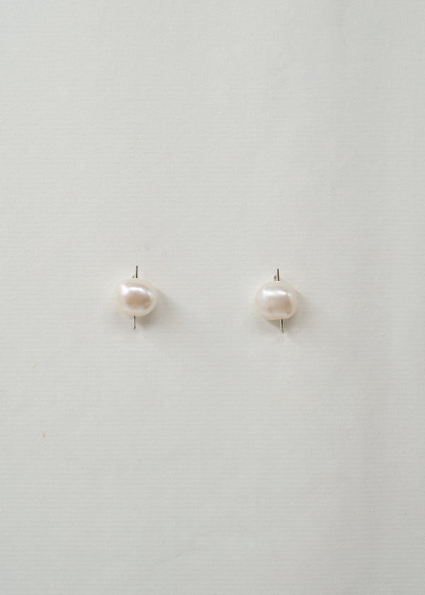 Silver & Pearl Earring- Composition III
