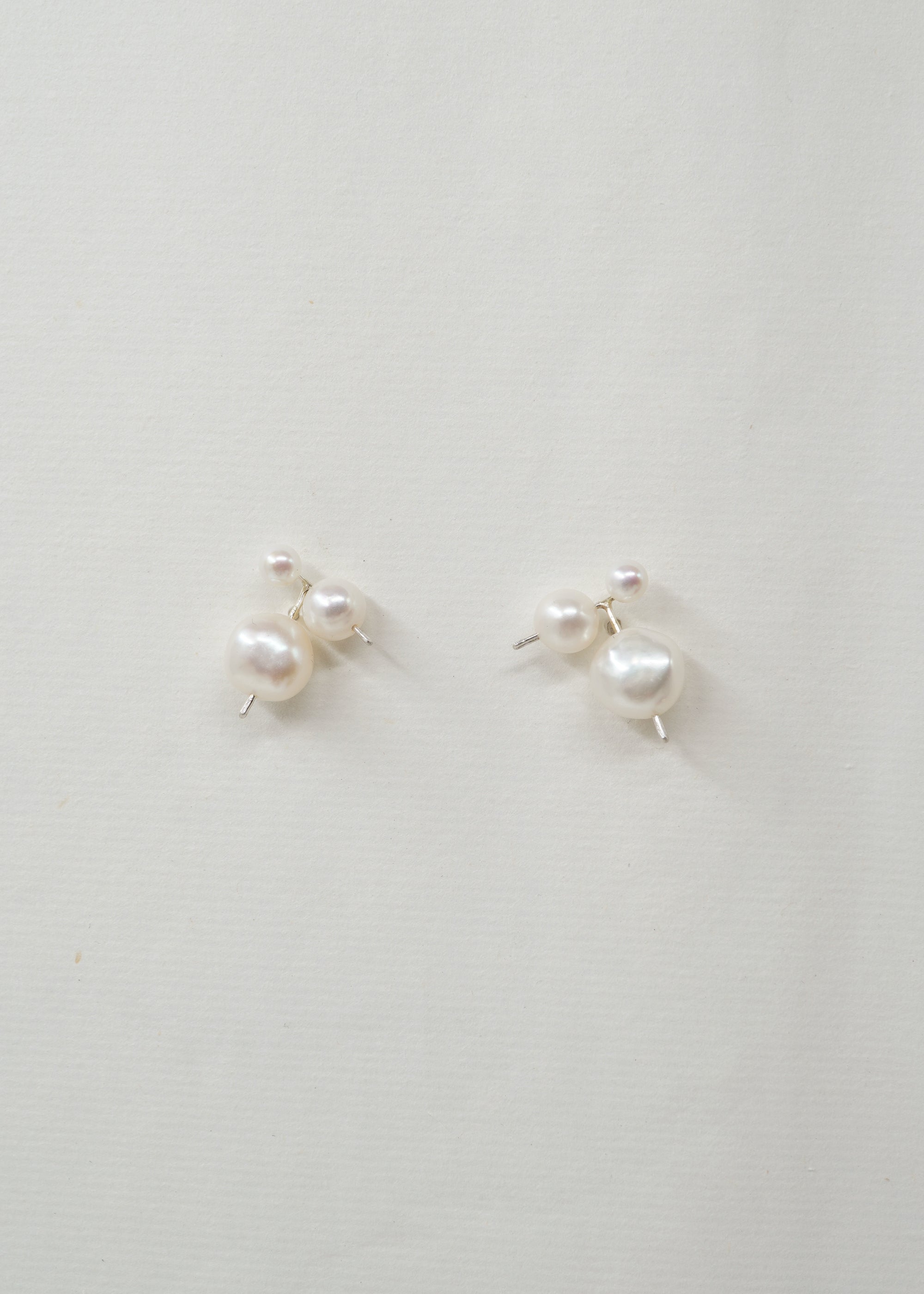 Silver & Pearl Earring- Composition IV