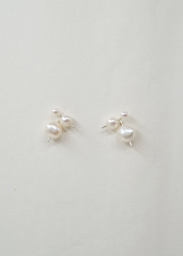 Silver & Pearl Earrings - Composition IV