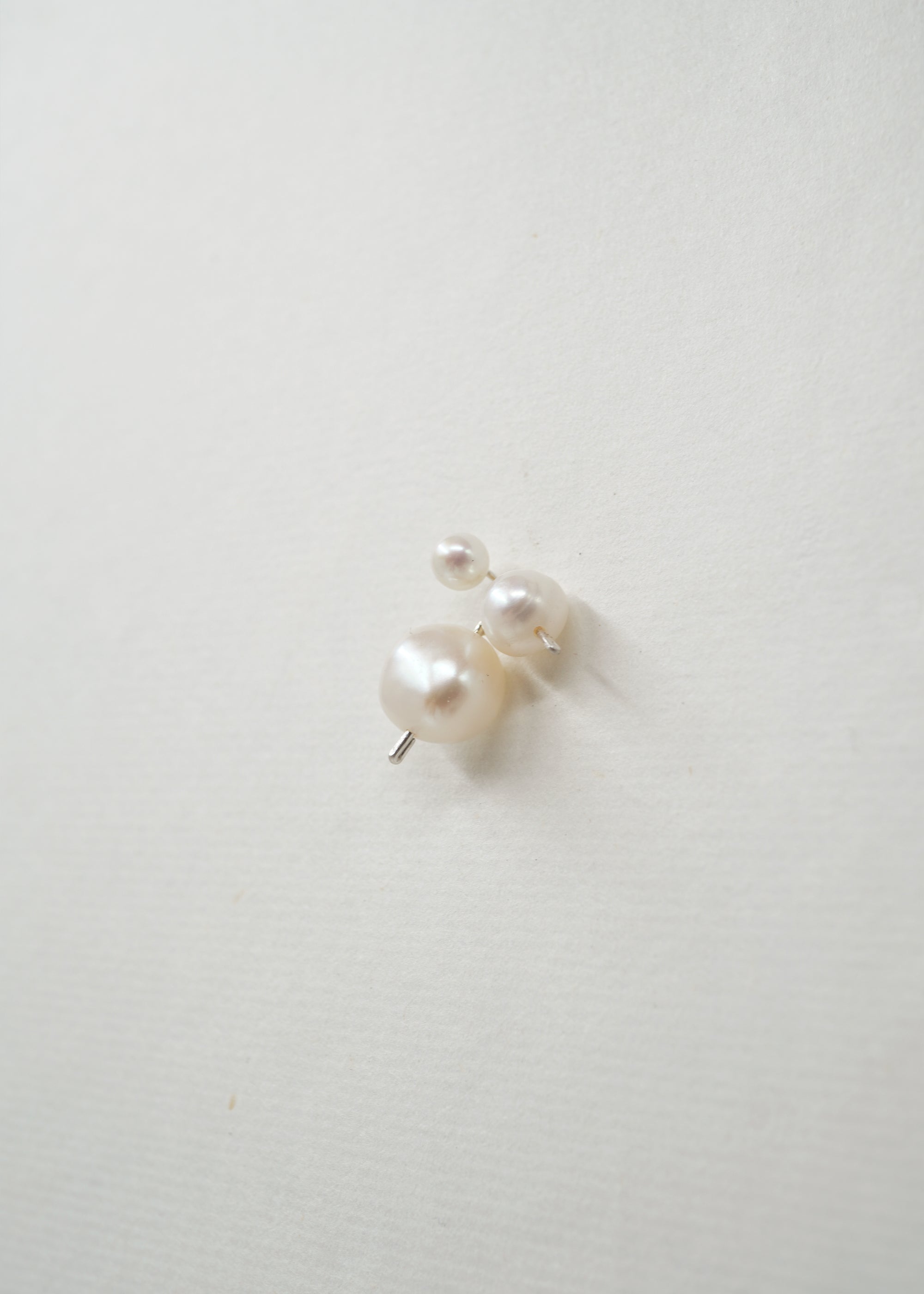 Silver & Pearl Earring- Composition IV