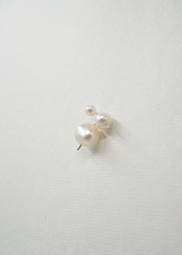 Silver & Pearl Earrings - Composition IV