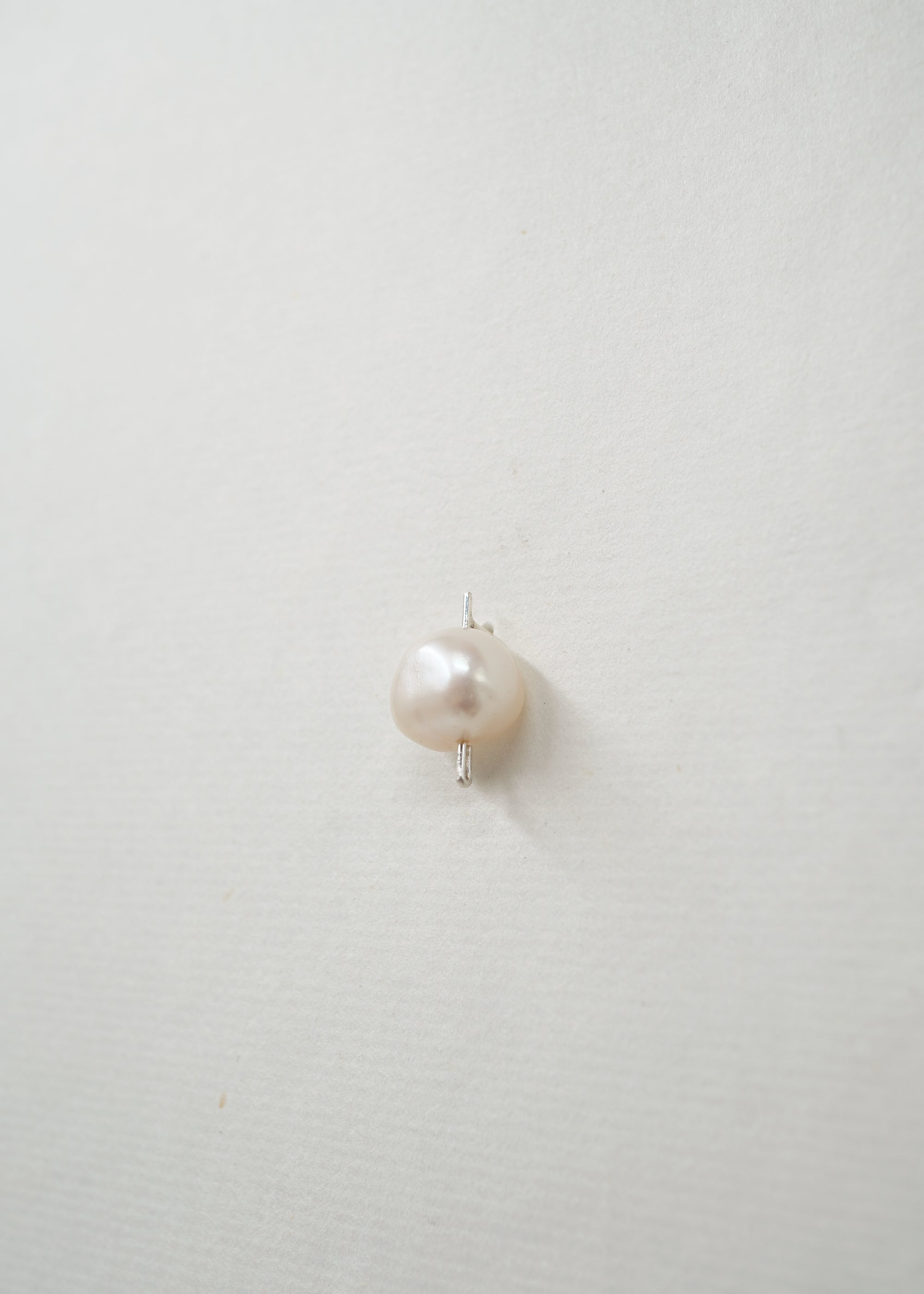 Silver & Pearl Earring- Composition III