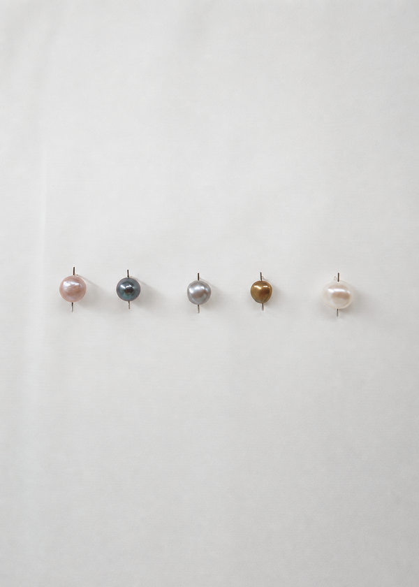 Silver & Pearl Earring- Composition III